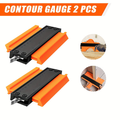 Two-Piece Contour Gauge Set with Locking Profile Duplicators in 6.5- and 11.5-Inch Size Options
