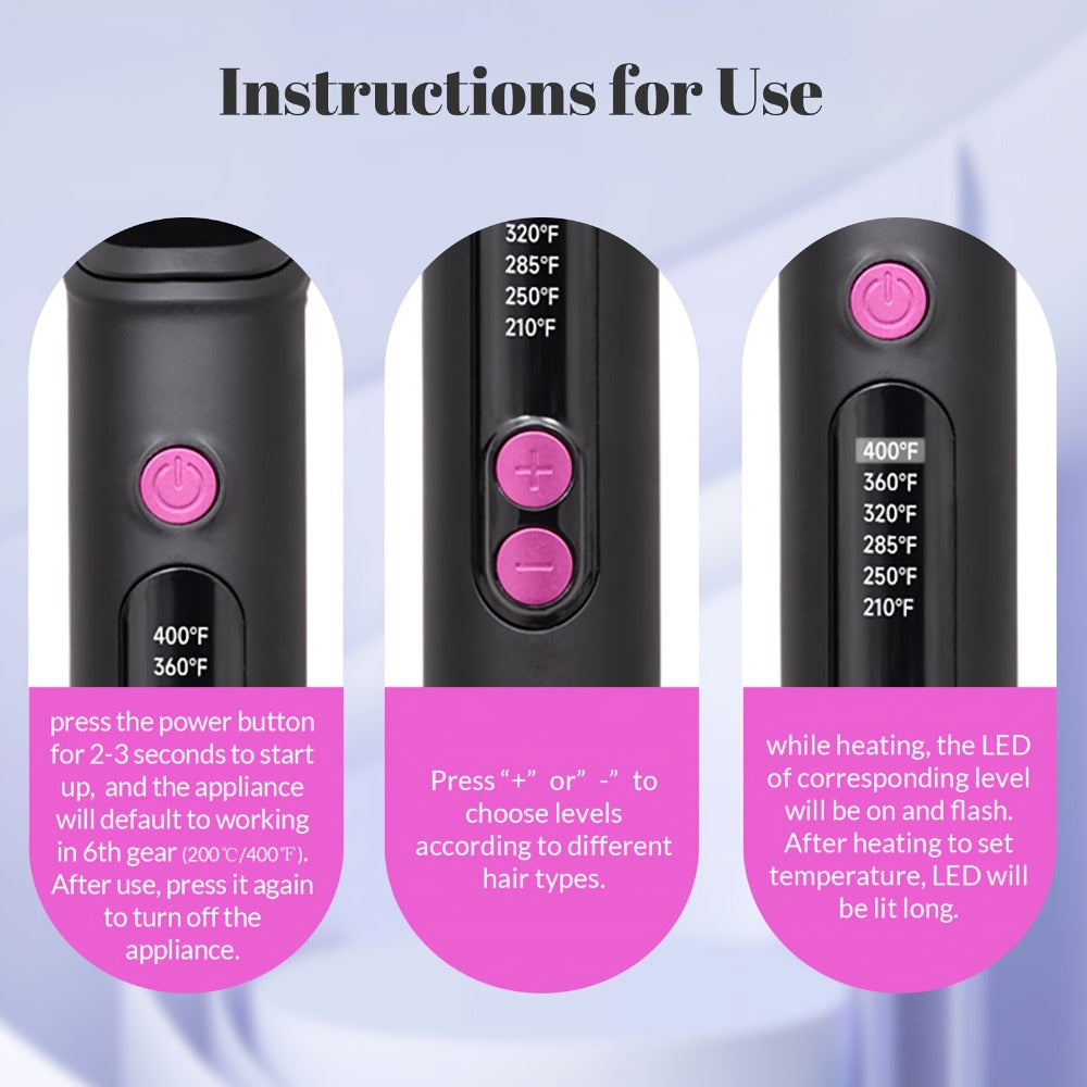 Hair Straightener Brush for Home and Travel and Salon Hair Styling with Fast Heat-Up & Anti-Scald Protection