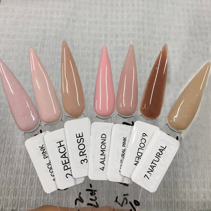 120g Acrylic Nail Powder Jar in Rose, Almond, Peach or Natural Pink for Use with Compatible Acrylic Liquid
