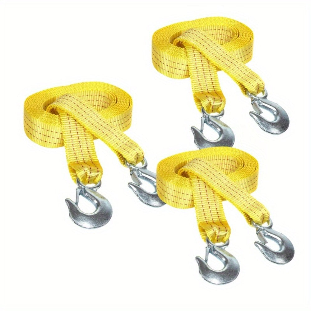 Recovery Tow Strap with Forged Steel Hook - 4M 13FT 11000LB Heavy Duty Winch Strap for Off-Road SUV Truck Pickup Emergency Vehicle Rescue Towing Equipment