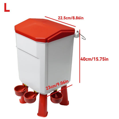 Chicken Waterer Float Ball 2 3 Gallon Feeder Combo Set for Garden, Patio and Yard Use, with the Listed Configuration