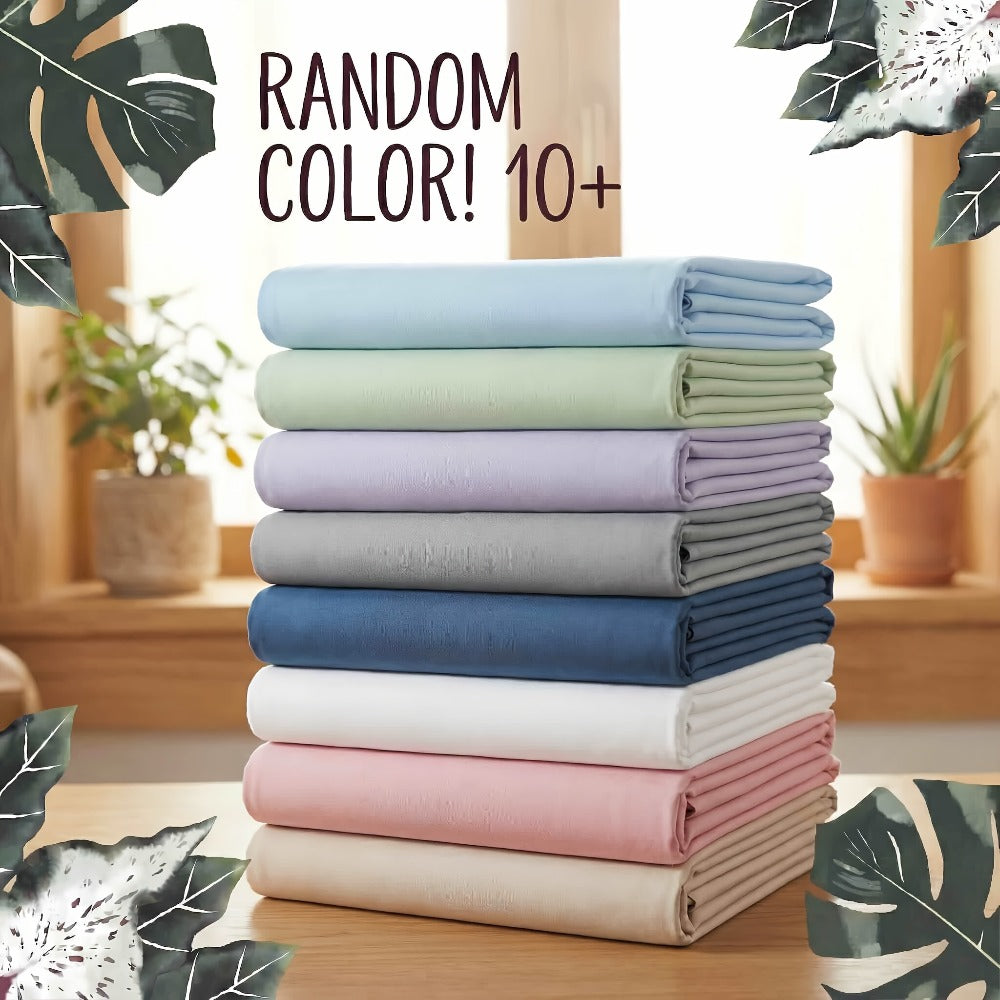 Bed Sheet Set 4-Piece Bamboo Fiber with Deep-Pocket Fitted Sheet, Four Sizes and Twelve Color Options