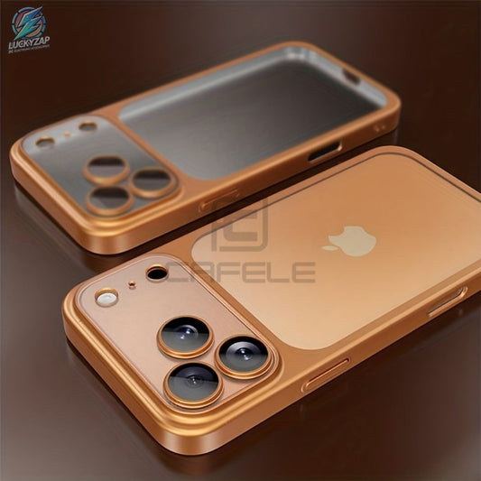 Matte Frosted Clear iPhone Case with Wireless Charging & Shockproof Lens Film for iPhone 17 16 15 14 13 12 Air Pro Max Plus – Anti-Fingerprint Slim Transparent Back Cover