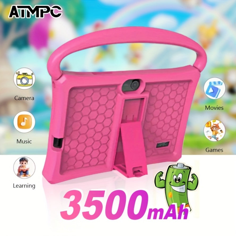 Kids Tablet 7 Inch with Android 14, 4GB RAM, 32GB Built-In Storage, HD Touchscreen and Silicone Case