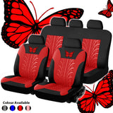 Butterfly Tire Pattern - Black with Red