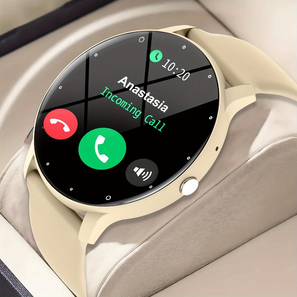 Smart Watch Round Display with Wireless Charging, 230mAh Battery, Music Control and Three Color Options