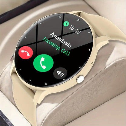 Smart Watch Round Display with Wireless Charging, 230mAh Battery, Music Control and Three Color Options