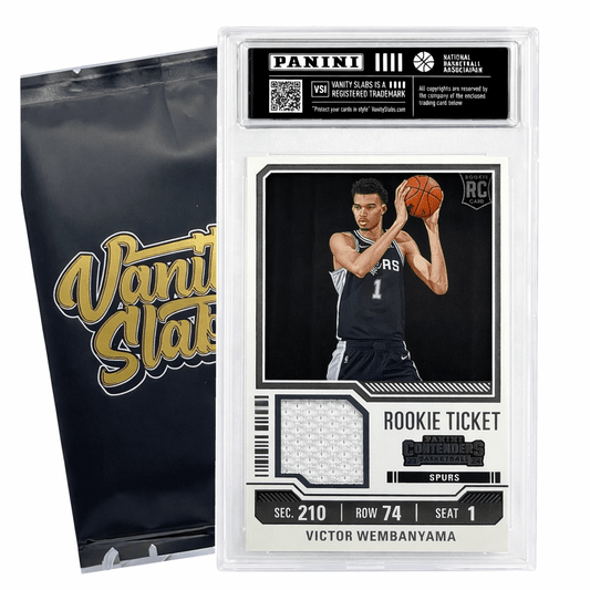 NBA Basketball Card Mystery Hit Slab in Vanity Slabs Display Case – Panini Rookies Stars Inserts & Parallels | Premium Slab Holder | Collector Gift for Kids Teens & NBA Fans