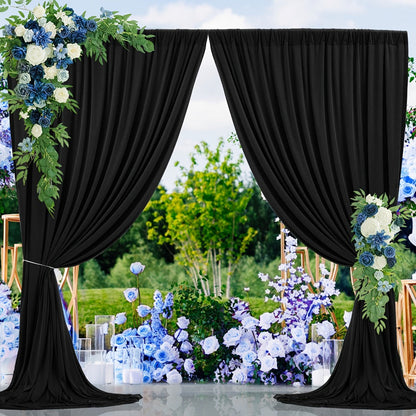 Two-Piece Photography Backdrop Curtain Set with 150 cm Width and 215 cm or 300 cm Height Options