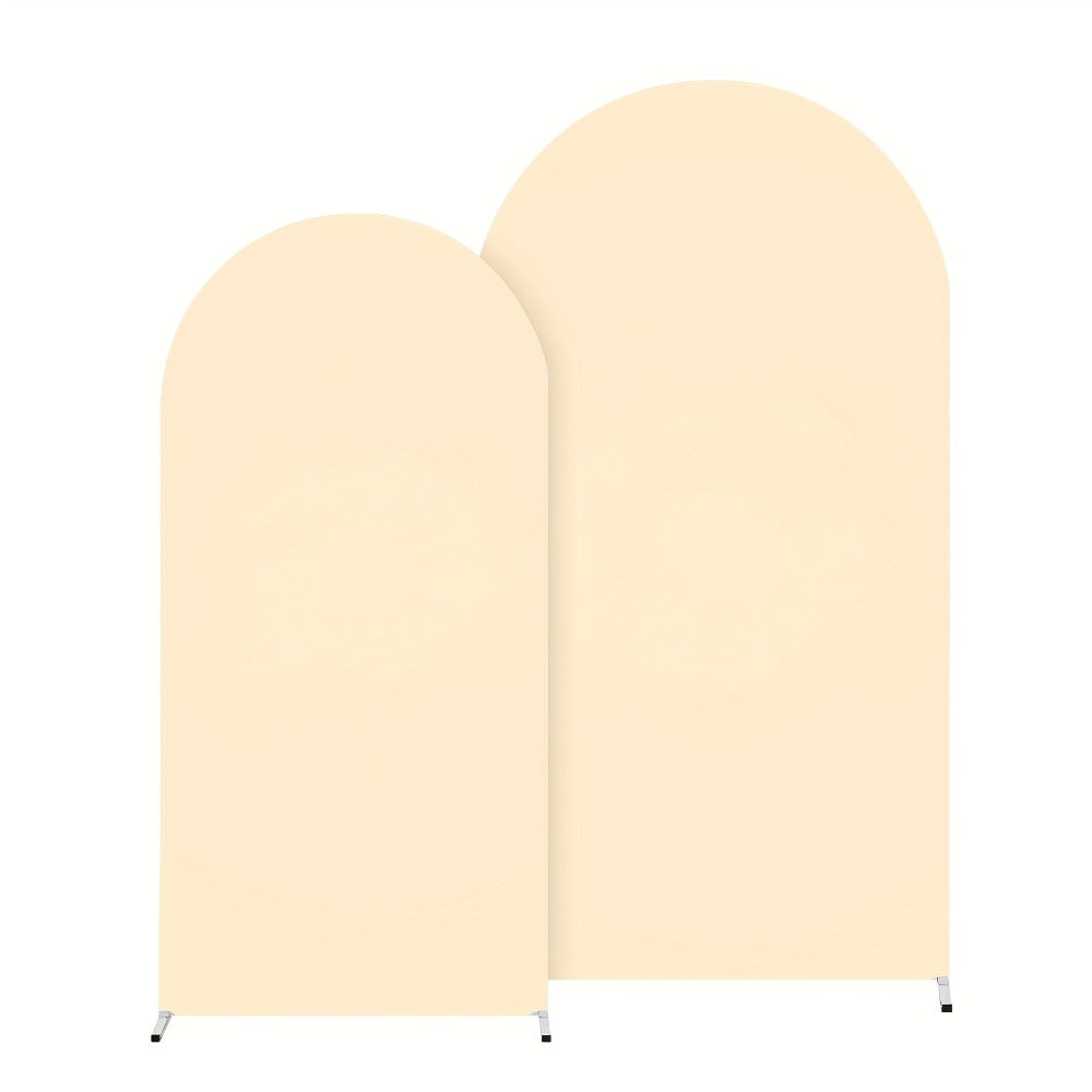 Two-Piece Fitted Arch Photography Backdrop Cover Set for 6-Foot and 6.6-Foot Compatible Frames
