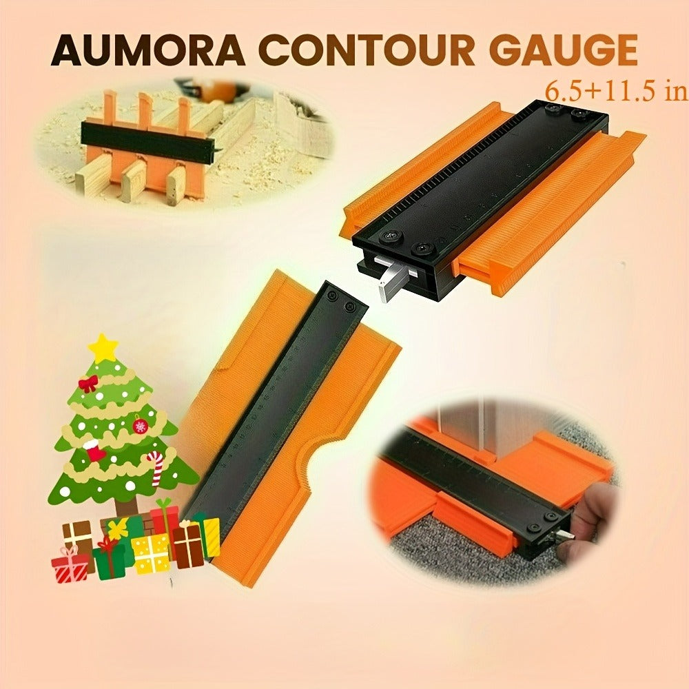 Two-Piece Contour Gauge Set with Locking Profile Duplicators in 6.5- and 11.5-Inch Size Options