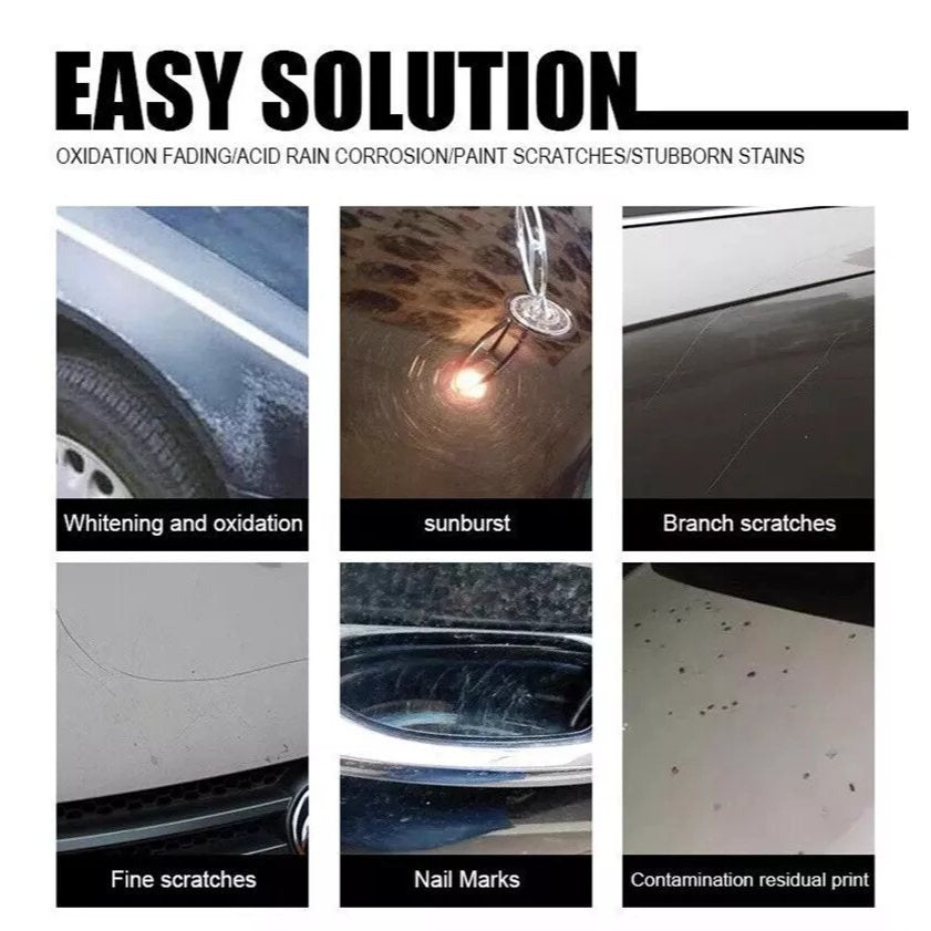 Car Scratch Repair Wax by V-Vaxy, Three 50ml Bottles with Three Sponges and Three Towels for Paint Application