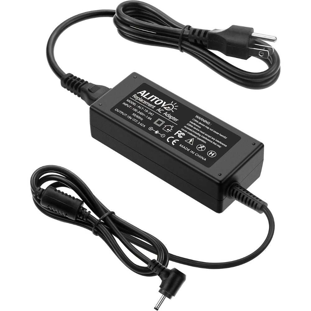 Fixed 19V 3.42A 65W Power Adapter with No-Tip or Nine-Tip Connector Configuration and US Cord