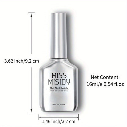 Deep Black Gel Nail Polish 16ml Soak Off LED UV - Semi-Permanent High-Shine Long Lasting Gel Enamel for Nail Art Stamping French Tips Chrome Base - Bold Solid Black Manicure for Women Salon Home