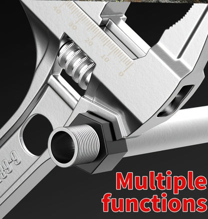 Adjustable Double-Ended Bathroom Wrench for Sink, Faucet and Pipe Work in Black or Silver Finish
