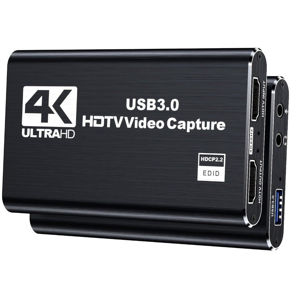 HDMI Capture Card with Microphone & 4K Loop-Out for Streaming – 1080P 60fps USB Video Recorder for Gaming, Live Streaming, Video Conference, Works with Nintendo Switch, PS4, OBS, Camera, PC