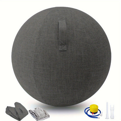 Fitness Equipment 65cm Exercise Ball Chair with Fabric Cover, Carry Handle, Pump and Two Color Options