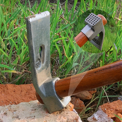 Garden Hoe Heavy Duty Carbon Steel Multi-Functional with Hammer Head for Nail Pulling High-Temp Quenched Blade for Soil Cultivation Planting Weeding