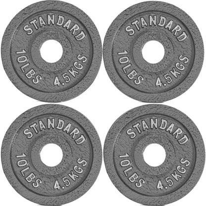 Gray STANDARD Cast-Style Weight Plates in Single, Pair, Four-Piece and Mixed Sets for Barbell Training