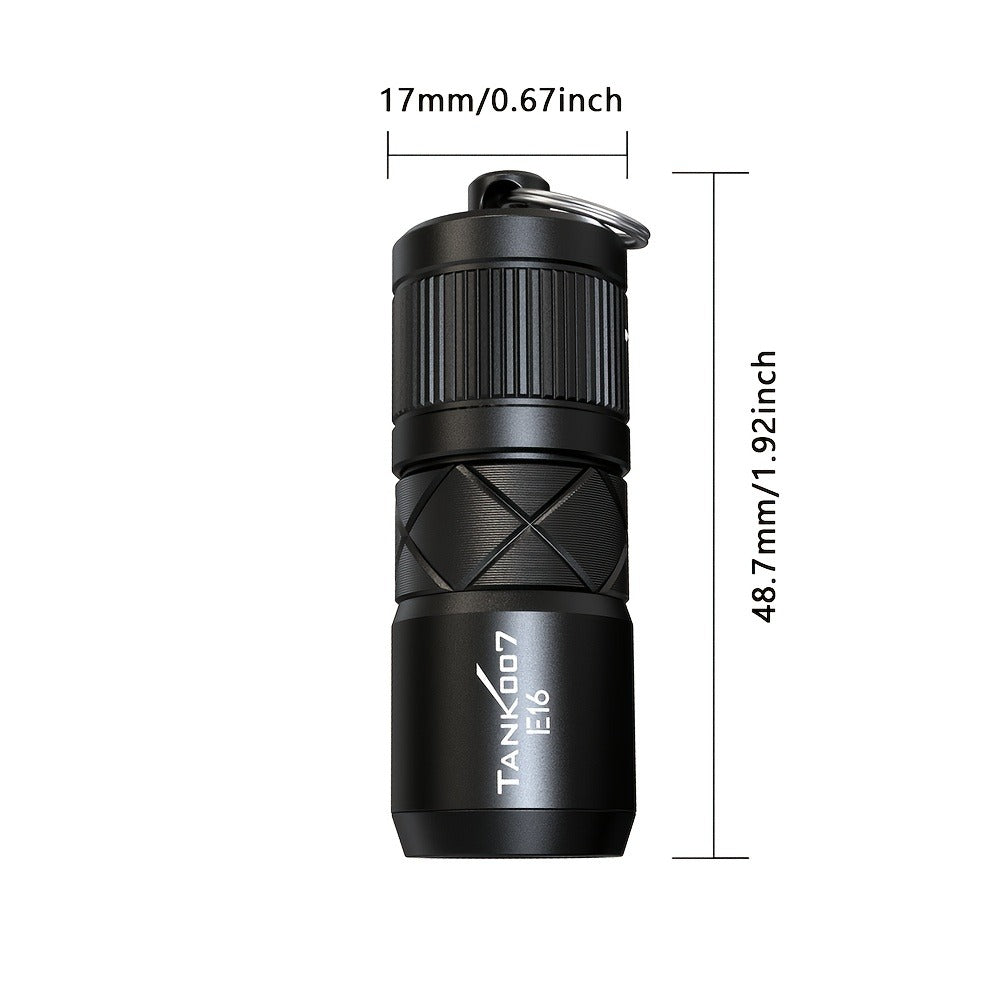 Flashlight Magnetic Mini EDC Torch with 130-Lumen Output, Type-C Charging and Rotary Switch