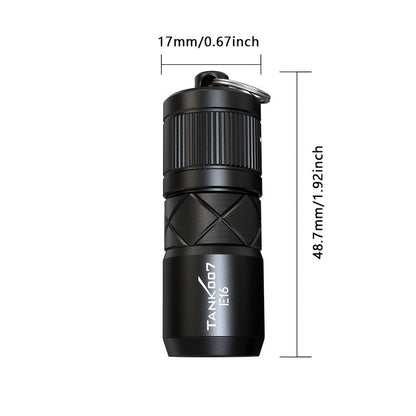 Flashlight Magnetic Mini EDC Torch with 130-Lumen Output, Type-C Charging and Rotary Switch
