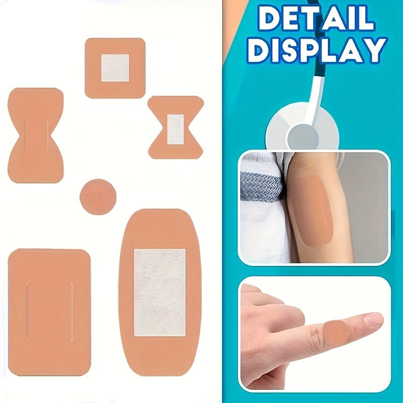 360-Piece Assorted Adhesive Bandage Set with Regular, Fingertip and Knuckle Shapes in 8 or 12 Styles