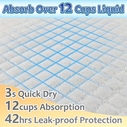 Disposable Pet Training Pads in 34 x 28 or 23.62-Inch Sizes with Four Pack Count Options Available