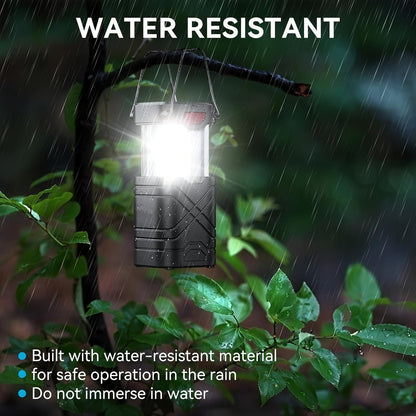 Collapsible Camping Lantern in Four- or Eight-Piece Packs with Solar Panel, USB Charging and Three Power Methods