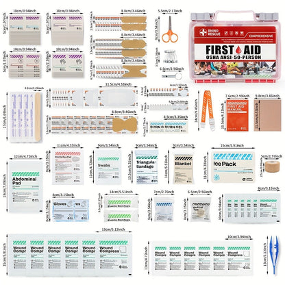 266 Piece First Aid Kit All-Purpose – Home, Office, Car, Travel & Camping Emergency Supplies, FSA HSA Eligible, Comprehensive Trauma Kit for School, Outdoor & Workplace Safety