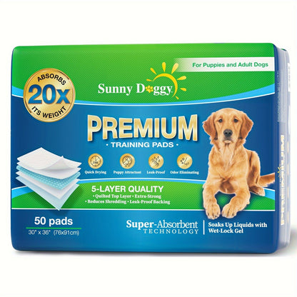 Dog Training Pads for Puppies Large - Disposable Pee Pads with Odor Control, Leak-Proof & Super Absorbent - Puppy Potty Pads for Housebreaking, 40/50/120 Count