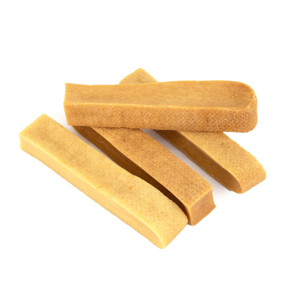 Himalayan-Style Hard Cheese Dog Chews in Small, Medium or Extra Large, Single or Four-Piece Packs