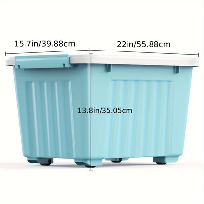 Storage Containers with Lids and Wheels | Stackable 72QT & 97QT Plastic Bins | 4 or 6 Pack | Locking Lid | Clear, Pink/White, Gray/Yellow | Home Garage