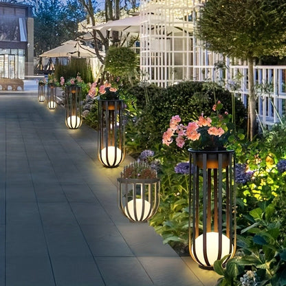 Solar Outdoor Table Lamp & Floor Lamp - Waterproof Garden Light for Villa, Park, Courtyard, Patio Decor, Solar Charging LED Landscape Lighting