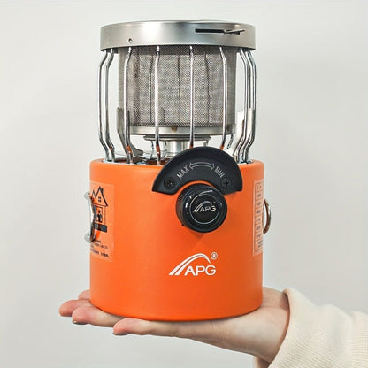 Portable Propane Camping Heater Stove 2-in-1 with Temperature Control, Compact Outdoor Cooking & Heating Unit, BPA-Free Metal