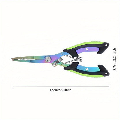 Fishing Pliers & Fish Gripper Set – Stainless Steel Hook Remover, Eagle-Beak Scissors, Line Retriever & Storage Bag