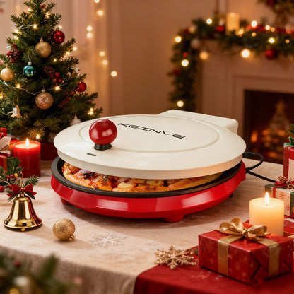 Electric Smokeless Indoor Grill 1500W, 2-in-1 Indoor Grill & Pizza Maker with 30-Min Timer, Auto Shut-Off, 180° Open Flat – BBQ Steak Veggies Quesadilla