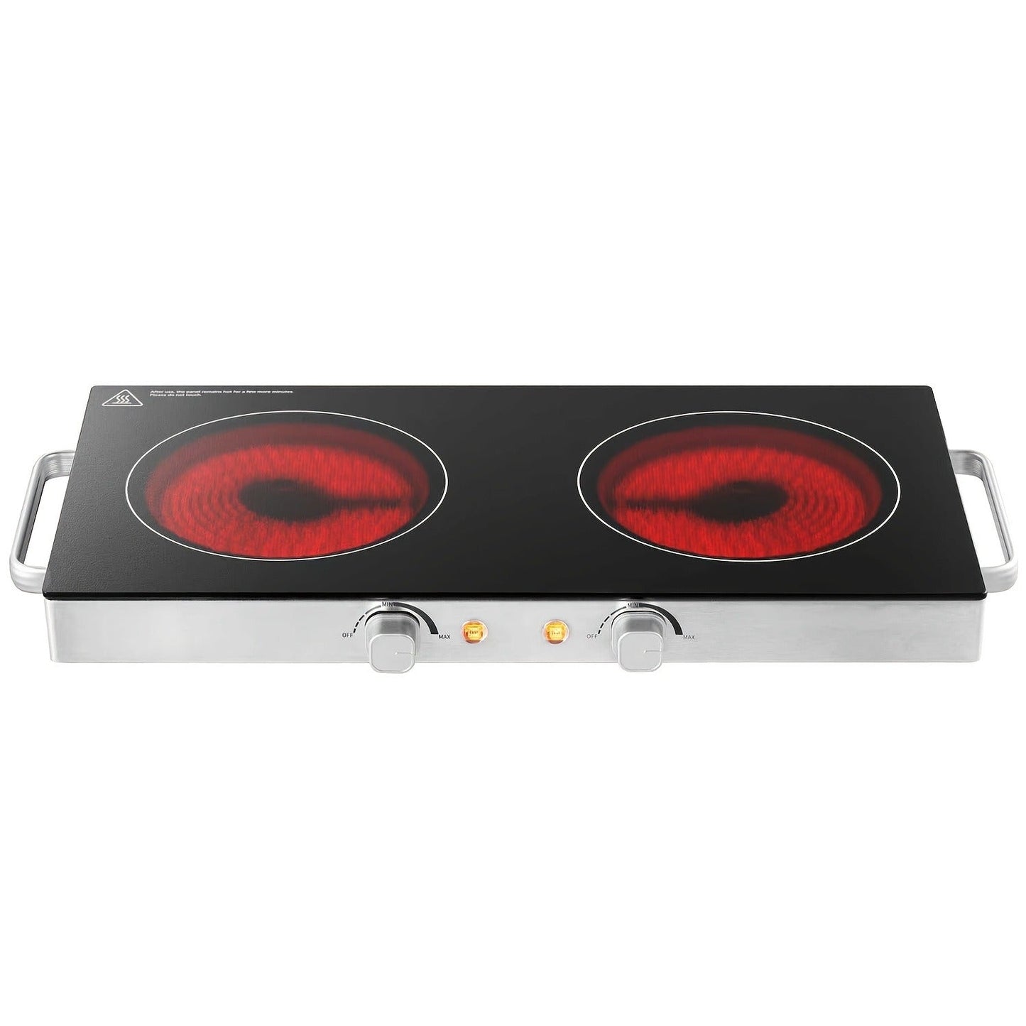 Portable Electric Stove Stainless Steel Single Burner Hot Plate with Temperature Control Easy Clean for Kitchen Dorm Camping RV Office Countertop Cooking 1000W