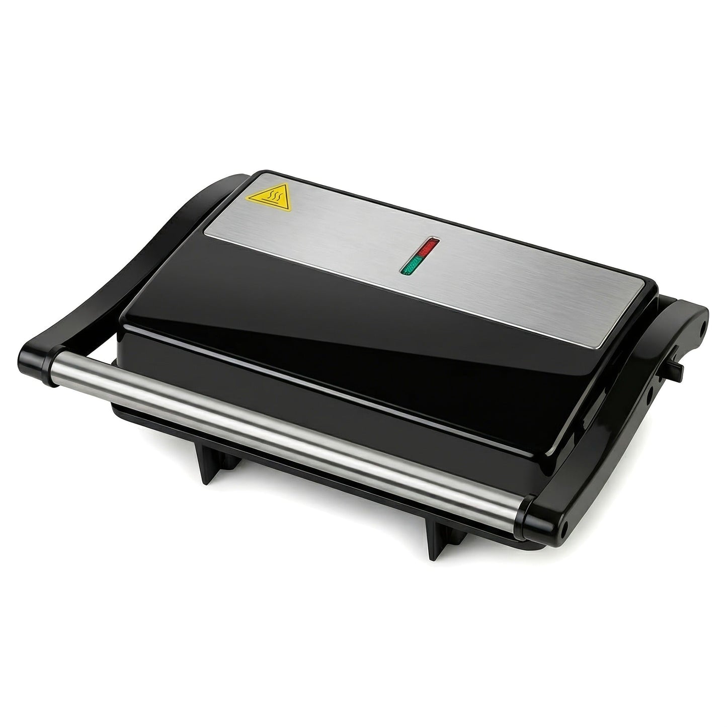 Sandwich Maker 3-in-1 Mini Indoor Grill & Panini Press – Non-Stick 180° Opening, Floating Hinge, 60-Min Timer, Temp Control & Grease Tray | Compact Electric Grill for Home & Dorm