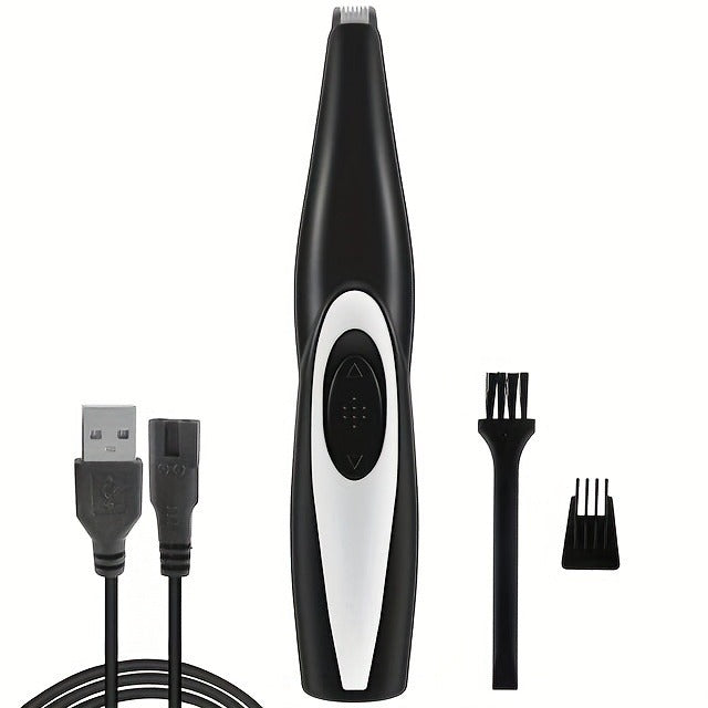 Pet Detail Trimmer, USB-Rechargeable Ceramic-Blade Clipper for Dog and Cat Face, Paw and Ear Areas