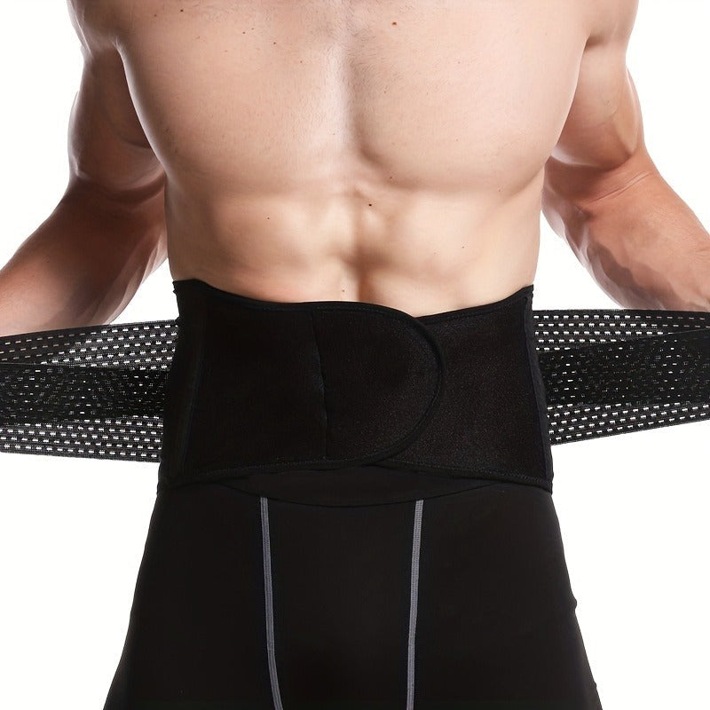 Adjustable Weightlifting Support Belt with Breathable Polyester and S, M or L Size Options
