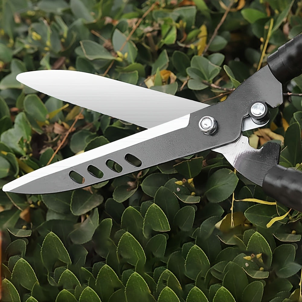 Long-Handle Hedge Shears with 27cm Blades, Red Grips, 51.5cm Pictured Length and 360g Label