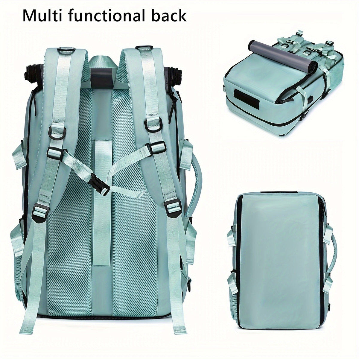 Laptop Backpack with Shoe Compartment, USB Port and Large Travel Storage in Eight Colors for Daily Use