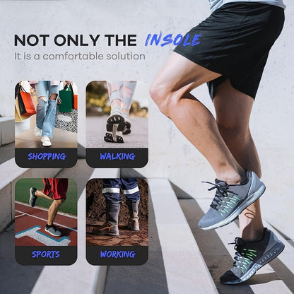 High-Arch PU and TPU Shoe Inserts with Deep Heel Cup in M, L and XL Sizes for Work Boots and Sneakers