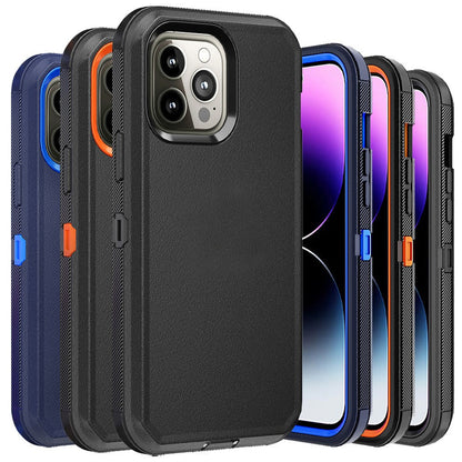 Phone Case Dual-Layer TPU and PC Shockproof Armor with Qi Wireless Charging Support for iPhone 14