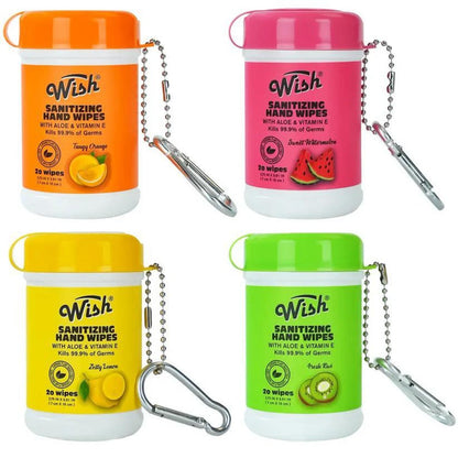 Disposable Hand Wipes Assorted Packs - Portable Travel Size Hand Cleaning Wipes for Everyday Use | Compact Scented Wipes for Purse, Bag, Office, Home & Outdoor | Available in 1, 2, 3, 4, 6 & 8 Packs