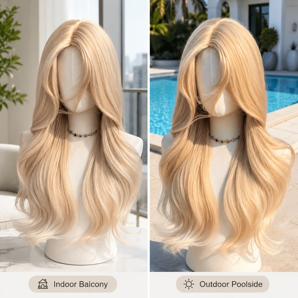 Synthetic Wig Long Heat-Resistant Style, Six Color Choices with 24-Inch Retained Length for Parties