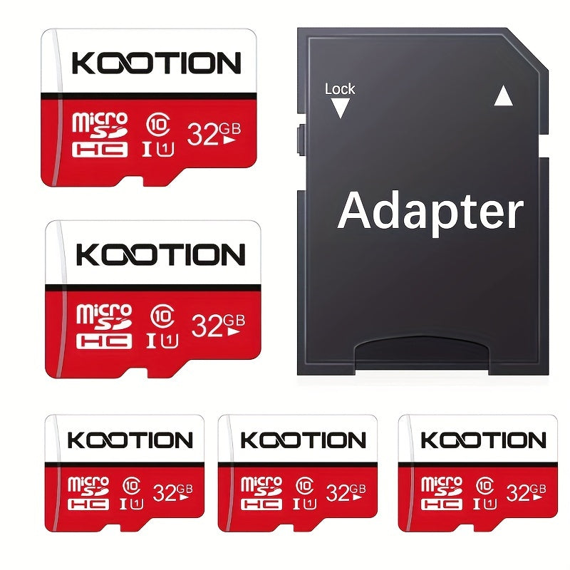 UHS-I C10 90MB/s Micro SD Card Bulk Pack with SD Adapter, TF Memory Card 5 or 10 Pack Full HD 1080P Recording for Smartphone Tablet Laptop Action Camera Dash Cam Drone Game Console – 512MB to 128GB
