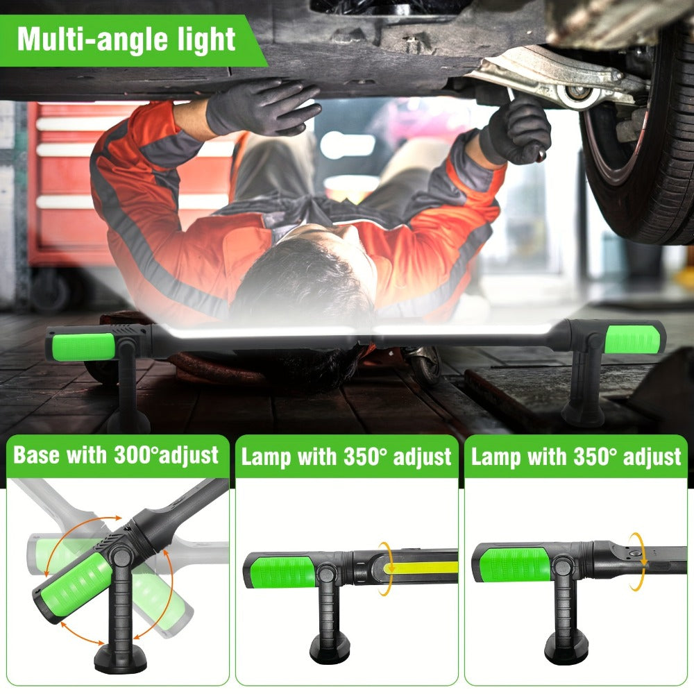 Rechargeable Magnetic LED Work Light with Swivel Hook, Sensor-Control or Standard Floodlight Options