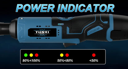 Power Tools YUNXI 12V Brushless Cordless Ratchet Wrench Kit with Batteries, Charger and Accessory Options