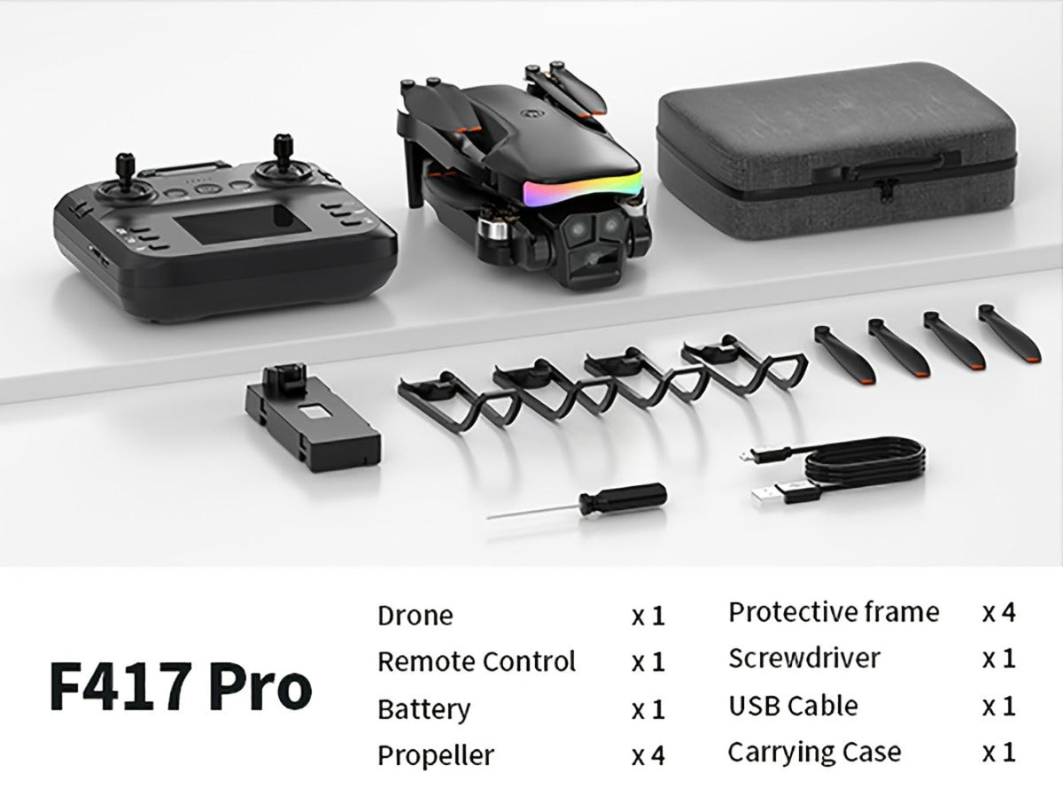 LCD Screen Drone Dual Cameras Brushless Motor Foldable RC Quadcopter with the Listed Color, Size or Set Options for Everyday Use